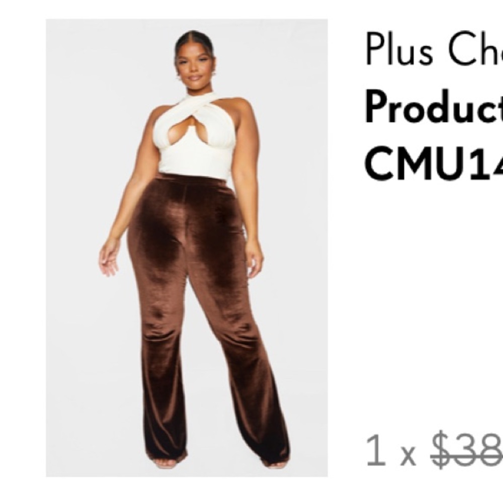 Chocolate Velvet Wide Leg Pants